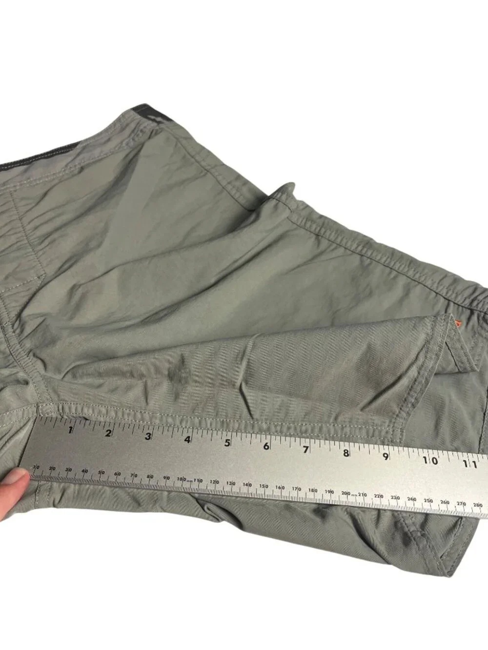 Patagonia Mens Board Shorts Sz 32 gray & black Orange Drawstring Nylon preppy
